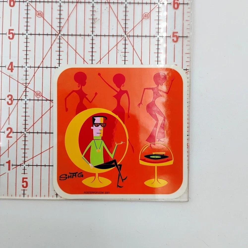 SHAG Josh Agle Poster Pop 2001 Sticker Decal Mid Century Modern Retro Lounge